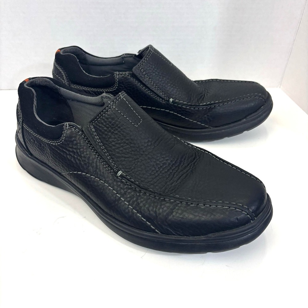 Clarks Collection Lightweight Soft Cushion Slip On Oxford Shoes Men 10.5 Black